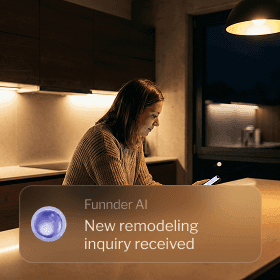 Remodeling inquiries captured after hours, booked site visits