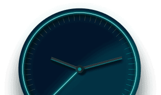 Clock showing time